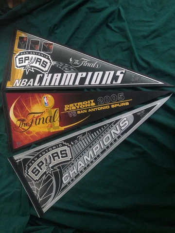 San Antonio Spurs Lot Of (3) 2005 NBA Finals Champions Pennants Cover