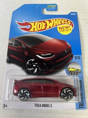 Hot Wheels Factory Fresh Tesla Model X 9/10 RED 196/365 Diecast Car NEW 2017 - Image 1 of 4