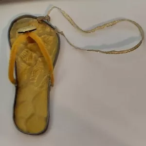 HANDGEFERTIGTE GELBE BUNTGLAS HÄNGENDE SANDALE KUNSTSTÜCK - Bild 1 von 7