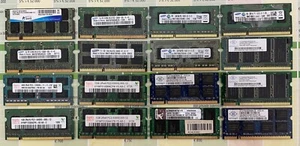 ✅*16* MEMORIE RAM NOTEBOOK MEMORY 256mb 512mb 1gb 2gb 4gb samsung kingston - Foto 1 di 1