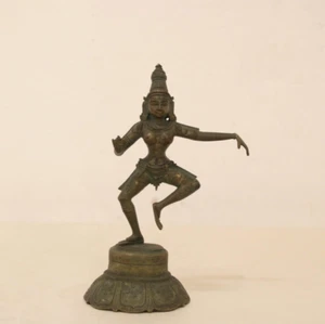 Dancing Sculpture Antique Home Decor Vintage Interior Decorative Idol Temple Art - Picture 1 of 4
