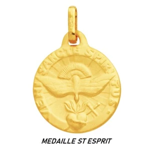 Dolly-Bijoux PENDENTIF OR JAUNE MEDAILLE ST ESPRIT de 1.6 Gr d'Or Massif 18K - Picture 1 of 3
