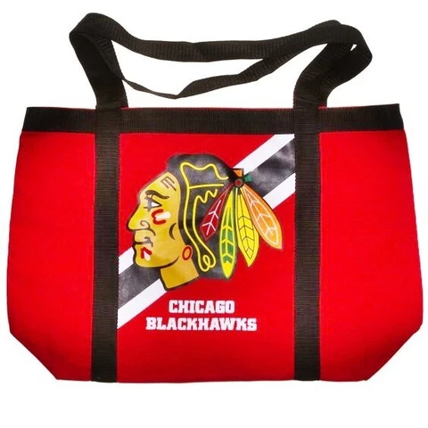 CHICAGO BLACKHAWKS NHL Tailgate Canvas Tote Shoulder Beach Game Bag Purse NEW Cover