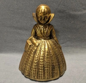 Vintage Bronze Brass Bell Lady Made In England Excellent Used Condition - Picture 1 of 6