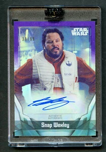 Greg Grunberg Snap Wexley Purple 36/ Auto 2021 Topps Star Wars Signature Series - Bild 1 von 1