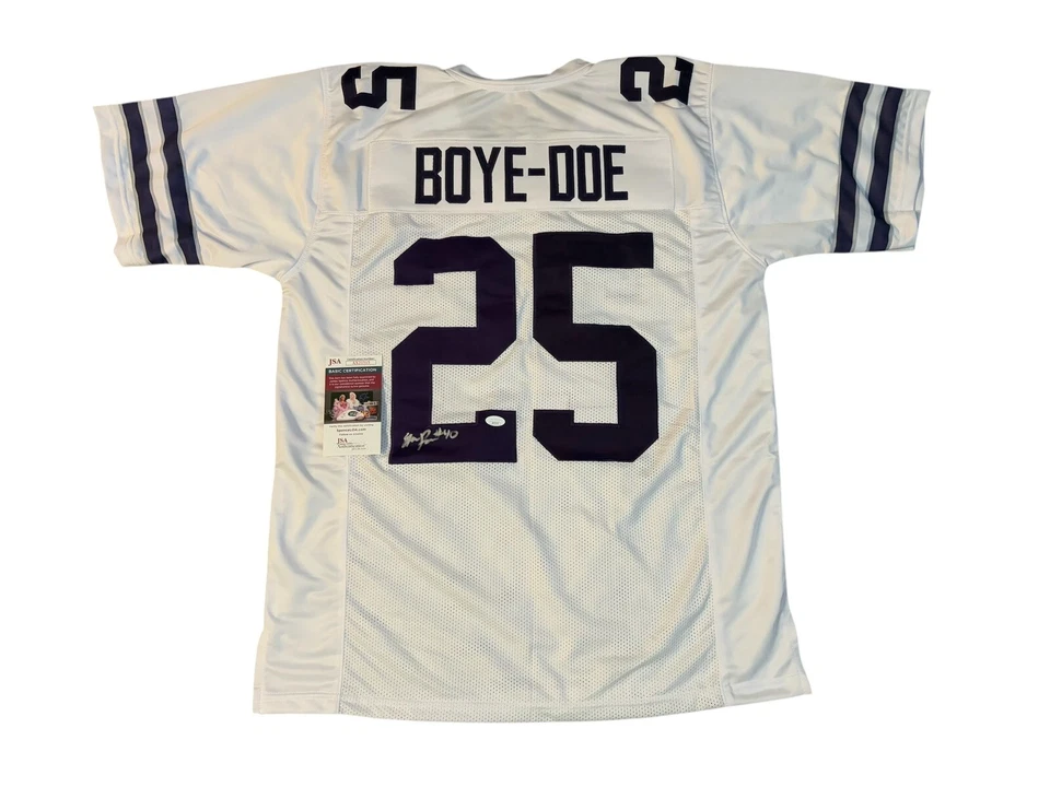 Kansas State Wildcats Ekow Boye-Doe Signed Custom Jersey JSA Certified - Image 1 of 2