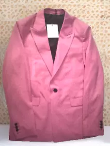 ALLSAINTS Smart Designer Men's Pink Suit Jacket/Blazer UK 40 EU 50 - Picture 1 of 10