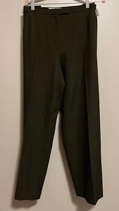 Dressbarn Womens Straight Leg Pants Button & Zipper Close Olive Green Size 22W - Picture 1 of 5