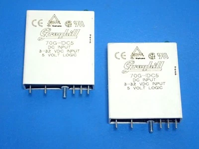 GRAYHILL 70G-IDC5 DC INPUT MODULE INPUT 3-32V 18mA OUTPUT 5VDC 10mA, LOT OF 2 - Image 1 of 4