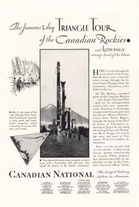 1931 Canadian National: Triangle Tour of the Canadian Rockies Vintage Print Ad - Picture 1 of 1