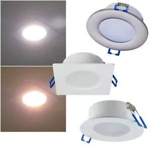 LED Decken-Einbauleuchte IP44 230V 5W Einbaustrahler Bad Feuchtraum Außen Spot - Bild 1 von 47