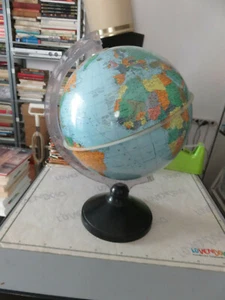 Mappamondo girevole da tavolo con supporto globo diametro 23cm anni '80 perfetto - Imagen 1 de 9