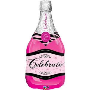 XL 39" Celebrate Pink Champagne Super Shape Mylar Foil Balloon Party Decoration - Picture 1 of 1