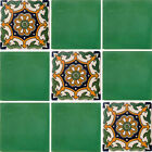 SET #231) With NINE Mexican Tiles Ceramic Clay Handcrafted Mexico