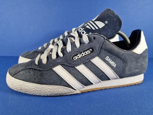 Blue ADIDAS Samba Super Originals Suede Trainers - UK Size 9 - Picture 1 of 6