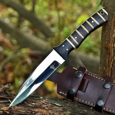 Hecho a mano D2 personalizado MICARTA caza desollador camping deporte EDC cuchillo con funda Foto 1 de 4