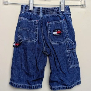 Jeans Tommy Hilfiger Carpenter Denim Blu Vintage 2002 Y2K Bambino 3-6 Mesi - Foto 1 di 9