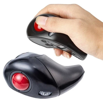 For PC Laptop Handheld Trackball Mice Wireless Trackball Mouse With Receiver - Image 1 of 4