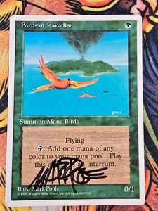 Birds of Paradise, 4th Edition MP (Signed by Artist) Magic the Gathering MTG - Picture 1 of 1