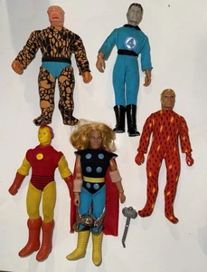 Vintage Original Mego 8" Avengers Lot Thor Hulk Iron Man Mr Fantastic Torch - Bild 1 von 3