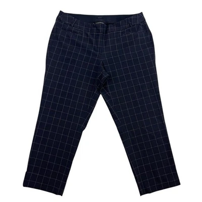 Pantalones Lane Bryant The Sophie para mujer talla 18R azul marino ventana panel elástico Foto 1 de 4