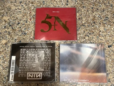 3x NIN CD Singles: We’re In This Together (RARE) + Head Like A Hole + Sin Long - Image 1 of 4