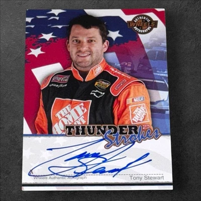 Tony Stewart PACK PULLED NASCAR JGR #20 signed card 2007 WHEELS THUNDER STROKES - Image 1 of 2