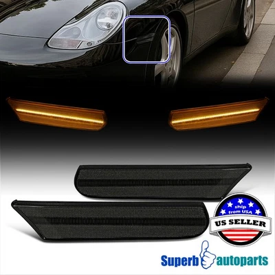 Smoke Sequential LED Side Marker For 1997-2004 Porsche 911 996 Boxster 986 - Изображение 1 из 4