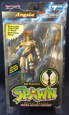 Boneco de ação SPAWN ANGELA série 1 edição especial com quadrinhos Todd McFarlane 1994 - Imagem 1 de 4