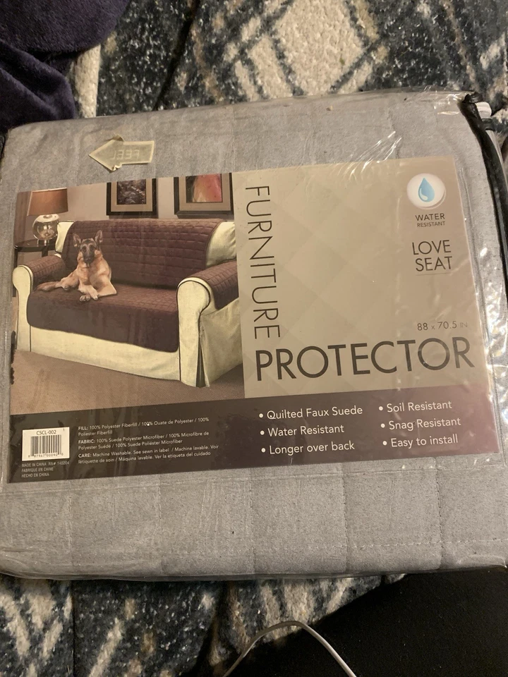 Защита мебели Loveseat, стеганая искусственная замша, устойчивая к воде, почве и зацепкам - Изображение 1 из 1