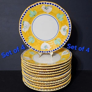 4 Vietri CAMPAGNA GELBES HUHN 11 7/8" Tafelservice Teller Solimene Ladegeräte - Bild 1 von 9