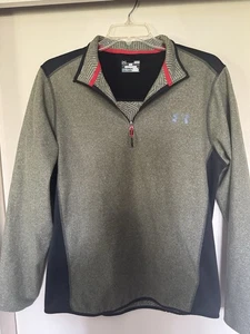 Pullover Under Armour Cold Gear para hombre talla grande verde negro cuarto cremallera usado en excelente estado - Imagen 1 de 7