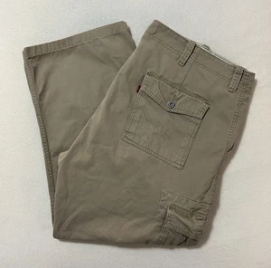 Levi’s Cargo Hose Loose Straight Khaki 44x30 Y2K Pattentaschen Etikett 44x34 - Bild 1 von 10