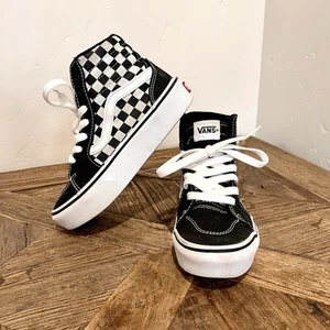 VANS Filmore High Checkerboard - Black White - US Missys Size 1 - Hi Platform - Picture 1 of 8