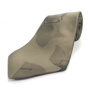 Fendi Roma Luxury Tie Gray Abstract Pattern Printed Silk Necktie USA 57" x 3.5" - Picture 1 of 7