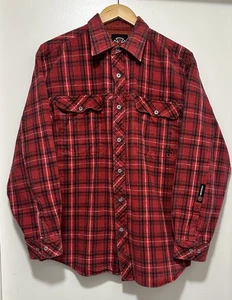 Independent Truck Co Herren Größe M Medium rot kariert Baumwolle Flanell Knopfleiste Hemd - Bild 1 von 7