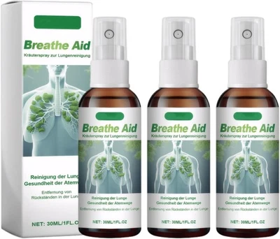 BRANDED 3 Pcs Lungenreinigung Respinature Herbal Spray Cleansing Lung Lungenspray Respi