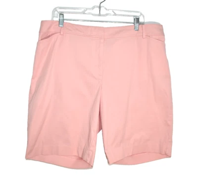 Talbots Shorts Women's 18W Perfect Short Lightweight Chino Pink Flat Front - Image 1 of 4