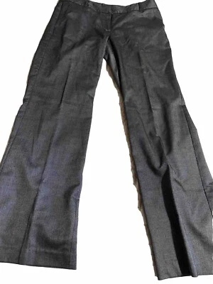 Trina Turk Wool Silk 10 Wide Flare Leg Blk Dress Pants Trousers Career Holiday - Image 1 of 4