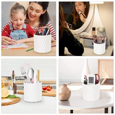 Multicolor High capacity Makeup Brush Storage Box 360° Rotating Pen Holder - Image 1 of 4