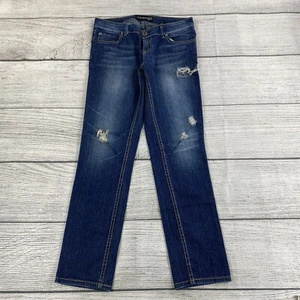 Pantalones de mezclilla elásticos Paris Blues desgastados de pierna recta para mujer talla 11 - Imagen 1 de 13