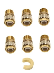 ACCESORIOS Y CLIP DE ADAPTADORES MACHOS DE 1/2"" PUSH FIT X 1/2"" EFIELD, SIN PLOMO - Imagen 1 de 3