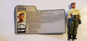 1987 GI Joe Outback Survivalist v1 Action Figure with File Card - Picture 1 of 2