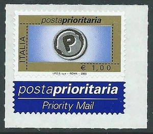 2003 ITALIA POSTA PRIORITARIA 1,00 EURO TIPOGRAFICA MNH ** - ED2 - Picture 1 of 1