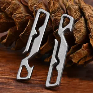 Titanium Belt Loop Keychain Clip Key Holder Belt Clip Carabiner w/ Bottle Opener - Picture 1 of 14