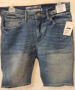 H&M BOYS SUPER STRETCH SLIM FIT MEDIUM WASH DENIM SHORTS SZ 14Y - Picture 1 of 11