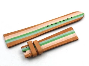 Cinturino Cuoio Vera Pelle Multicolore 20/16mm Sportivo Unisex Watch Ricambi New - Picture 1 of 4