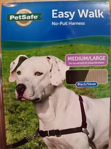 PetSafe Easy Walk No-Pull Dog Harness Medium/Large Black/Silver - Picture 1 of 1