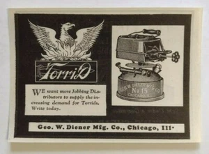 Forni Torrid Tinner 1925 Pubblicità Geo. W. Servo Mfg. Co. Chicago, Ill - Foto 1 di 1