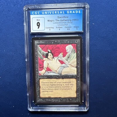 MTG Beta Sacrifice CGC 9 MINT (with subgrades) 1993 - Image 1 of 2